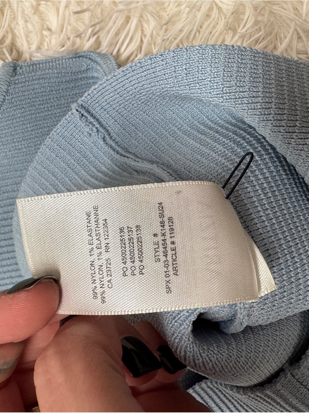 Aritzia Babaton Sleeveless Mockneck Sculpt Knit Top - Baby Blue, Women’s Small - Picture 7 of 7